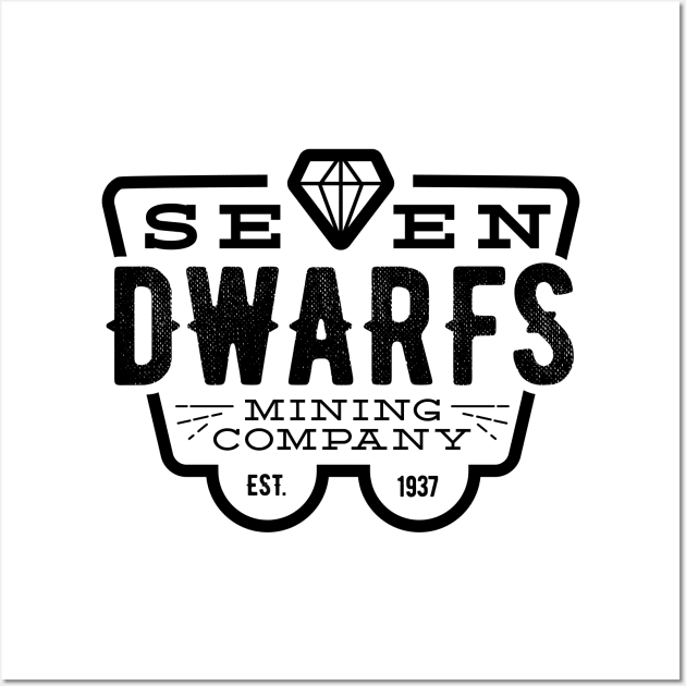 SEVEN DWARFS MINING CO. – BLACK Wall Art by Nathan Gale